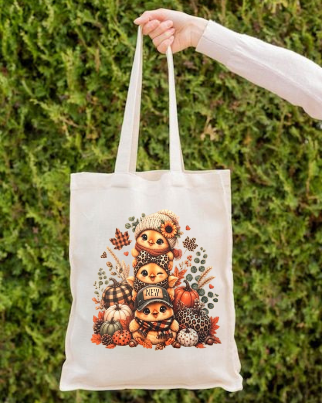 AUTUMN CHICKS TOTE BAG