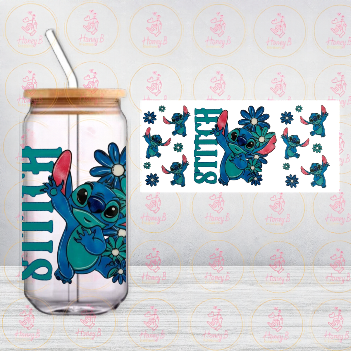 STCH BLUE FLOWERS UVDTF