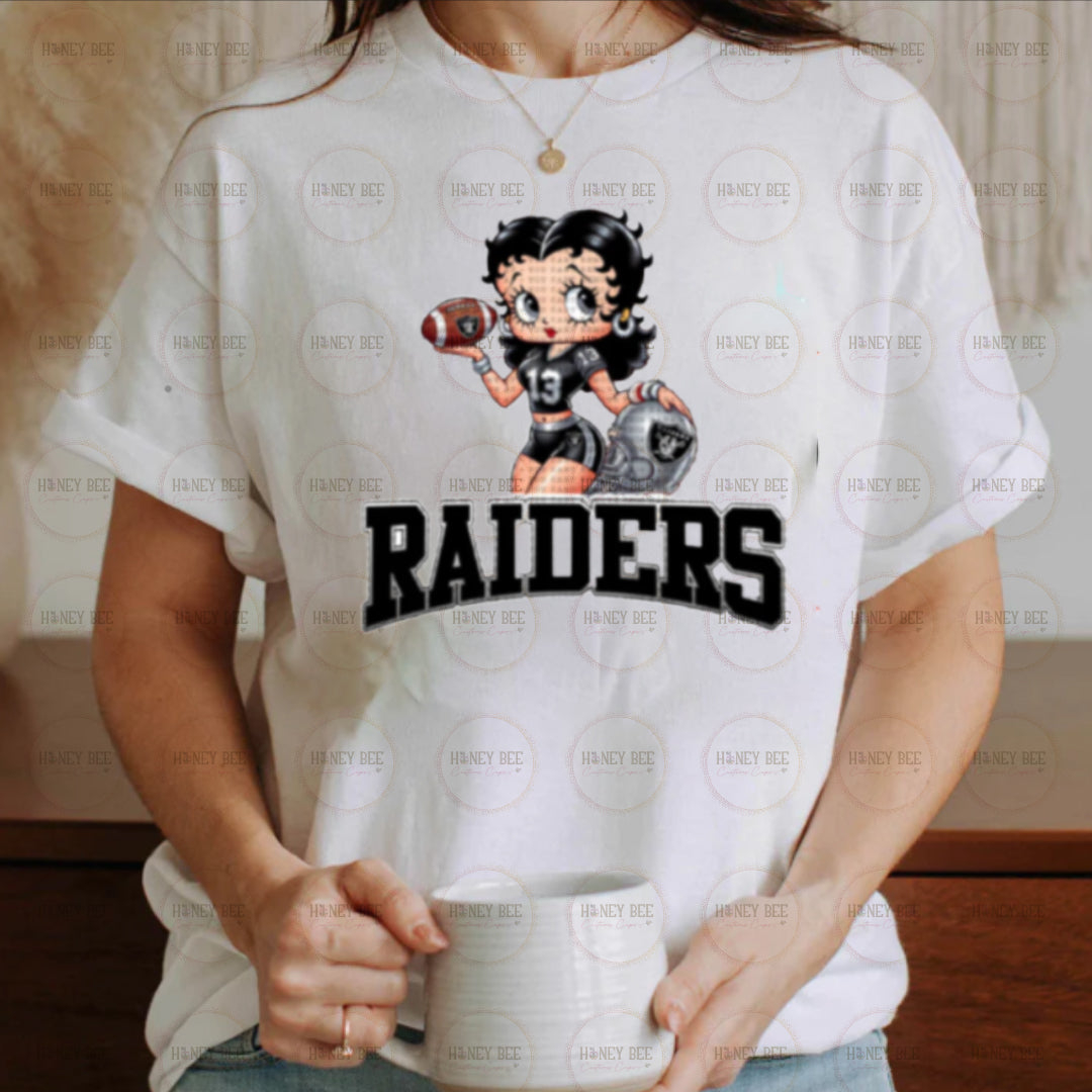 BLACK FOOTBALL BTTY SHIRTS
