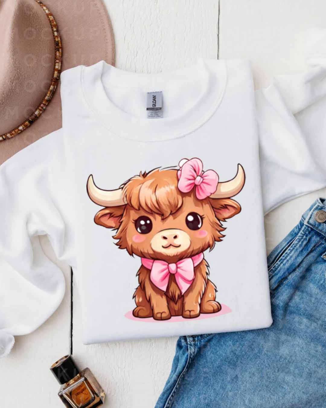PINK COW SWEATER