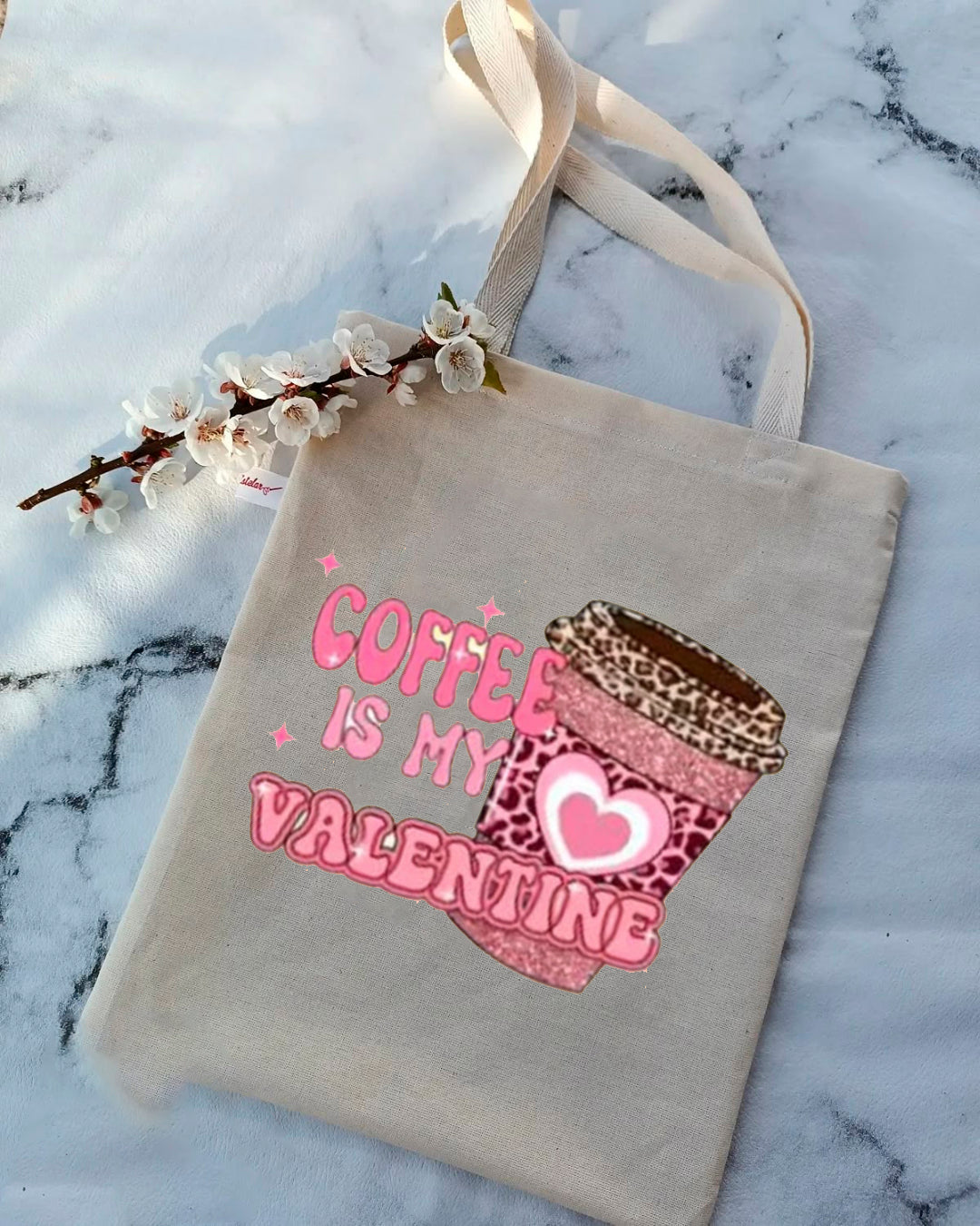 COFFEE IS MY VALENTINE TOTEBAG