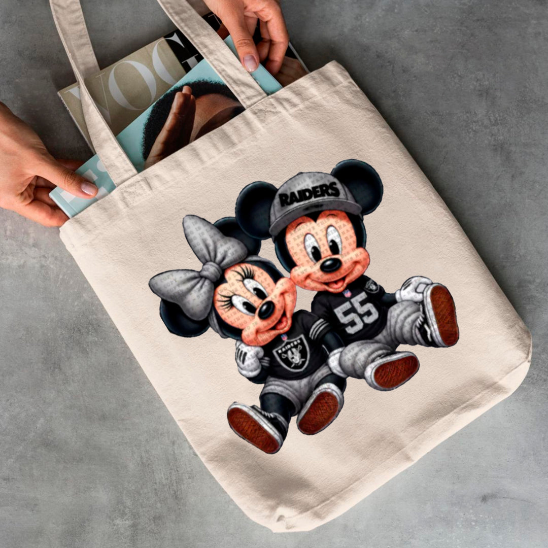 BLACK FAN MOUSE TOTEBAG