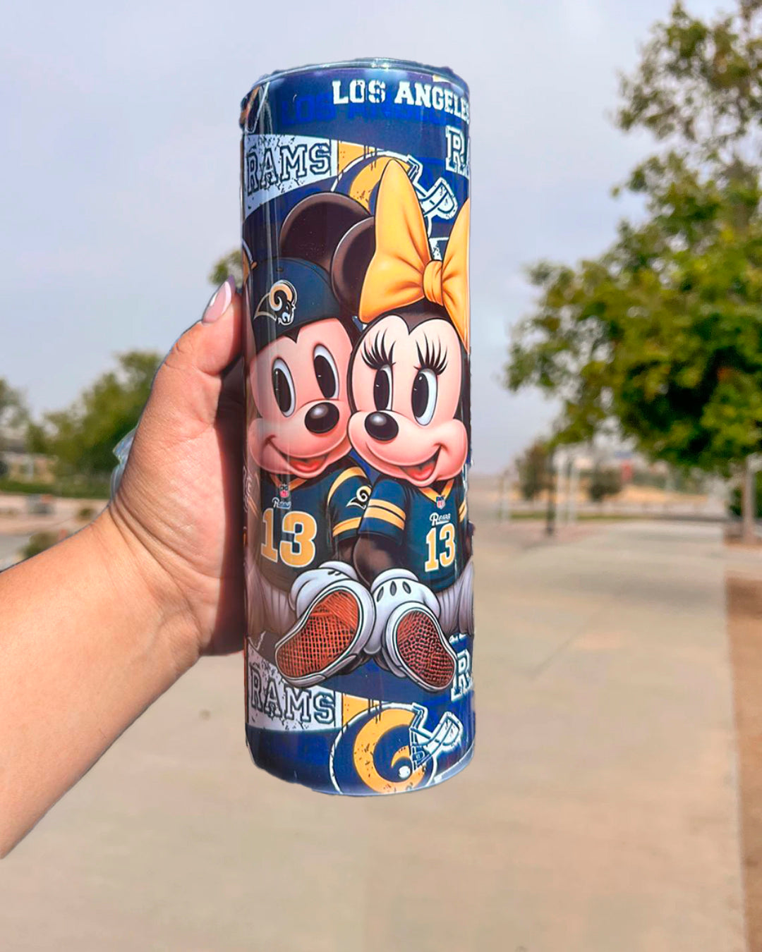 M&M YELLOW FOOTBALL 20OZ TUMBLER