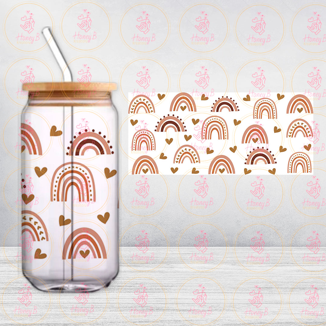 RAINBOW AND HEARTS UVDTF