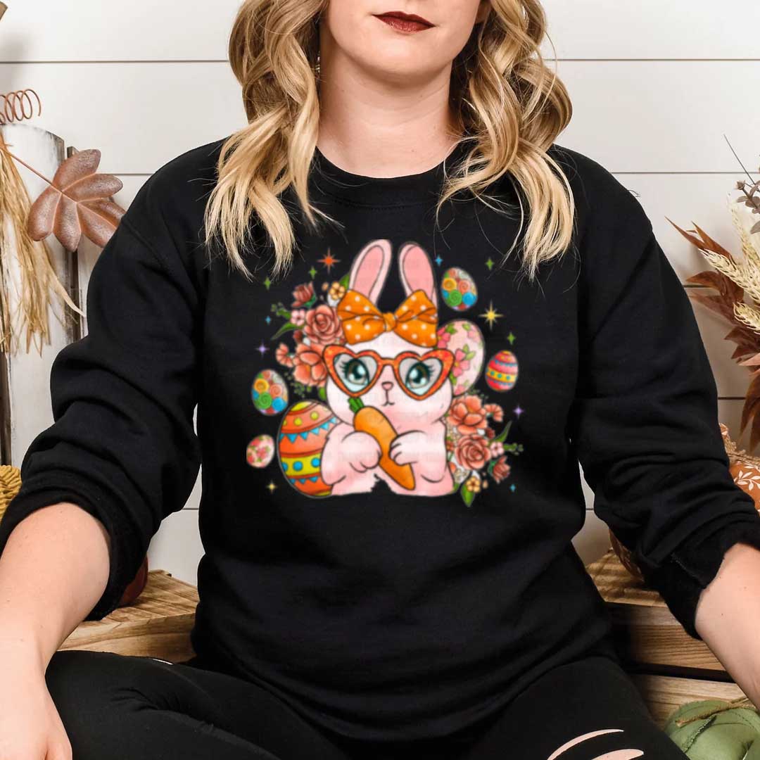 PINK BUNNY EASTER SWEATER