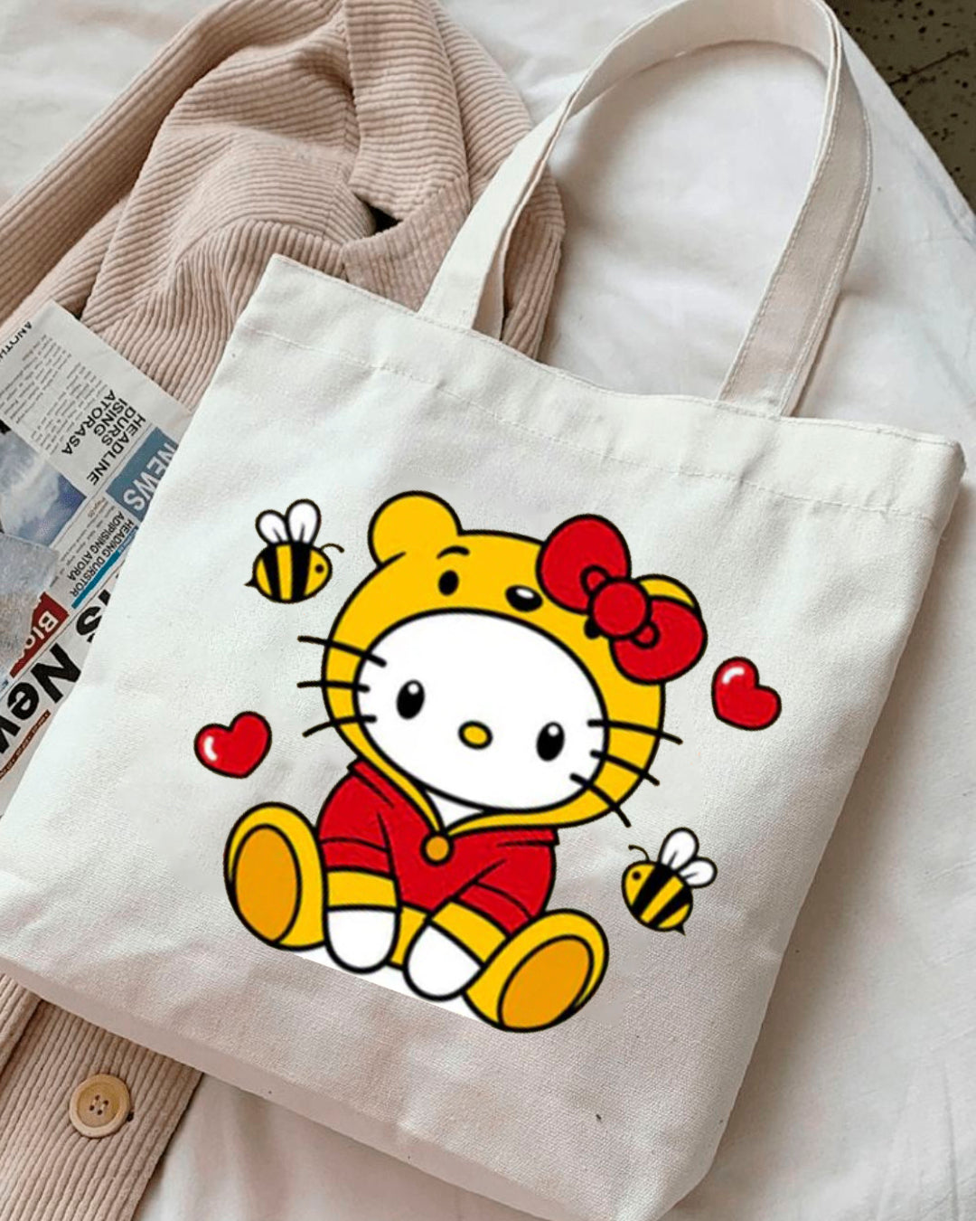 HK HONEY BEAR TOTE BAG