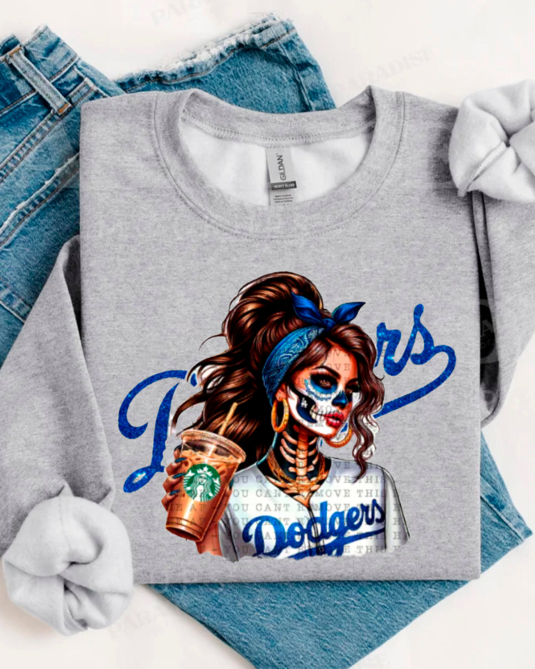GIRL MX FAN BASEBALL BLUE SWEATER