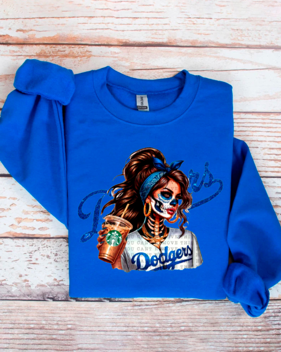 GIRL MX FAN BASEBALL BLUE SWEATER