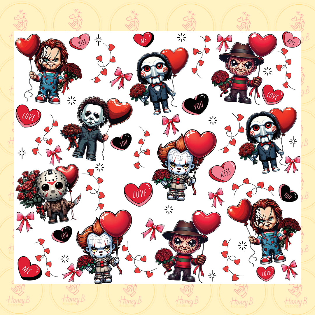 LOVE CHARACTERS SUBLIMATION SHEETS