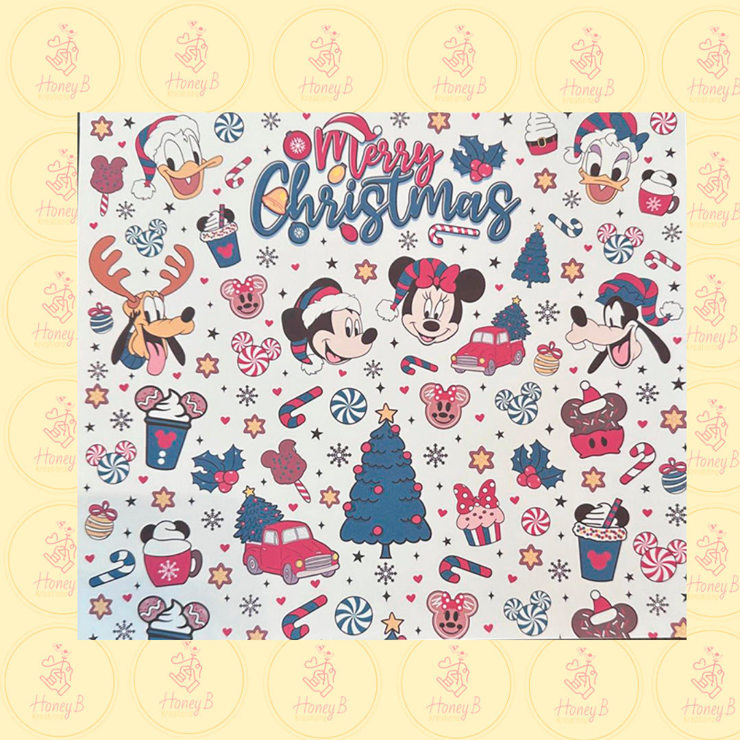 MERRY CHRISTMAS MK SUBLIMATION SHEETS