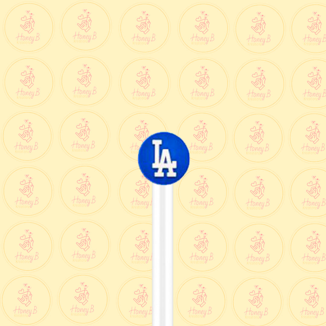 L.A BLUE STRAW TOPPERS