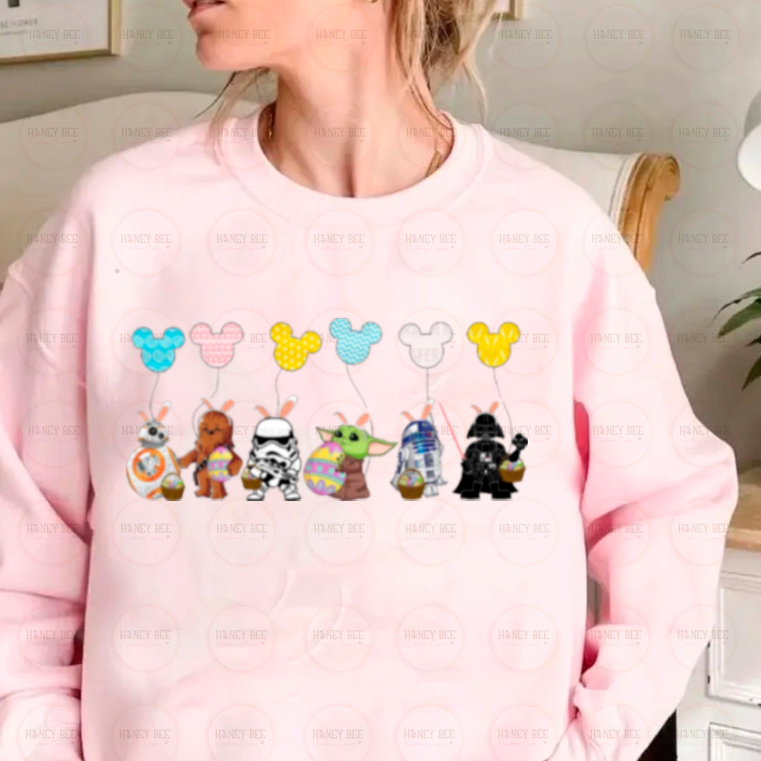 HAPPY EASTER GALAXIES SWEATERS