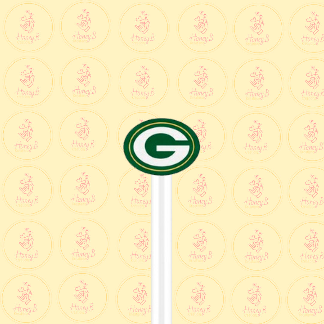 GAME GREEN STRAW TOPPER