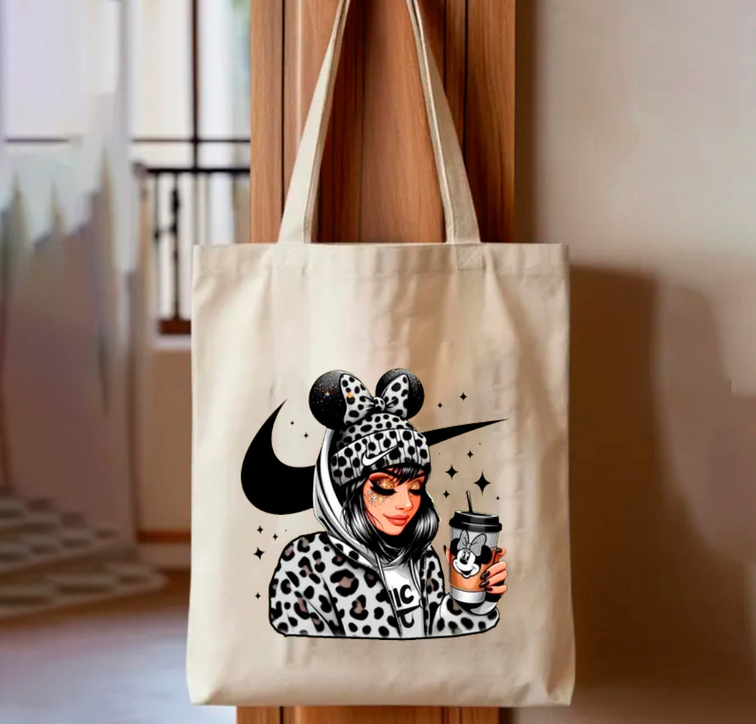 GIRL SPORT BLACK TOTEBAG