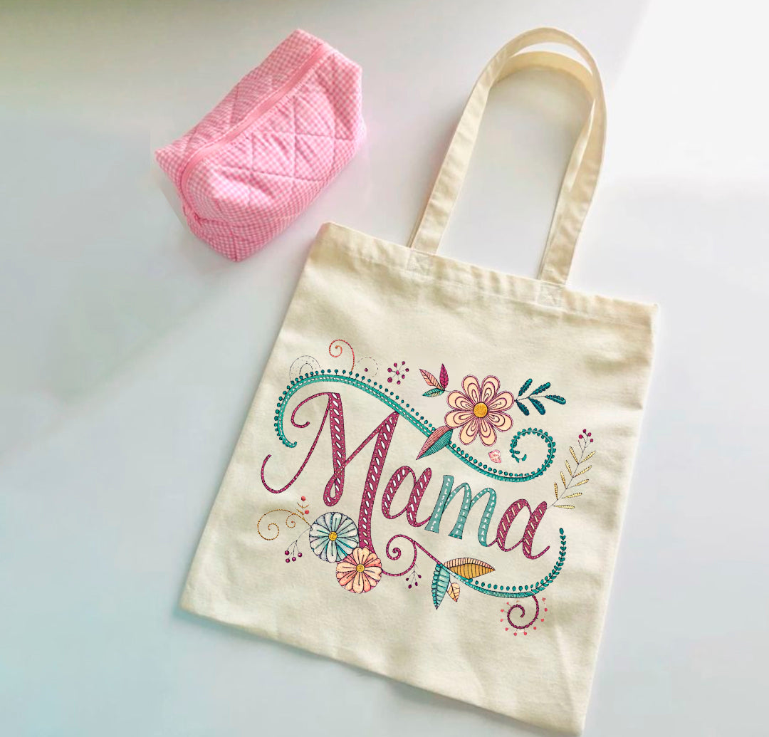 MAMA FLOWERS TOTEBAG
