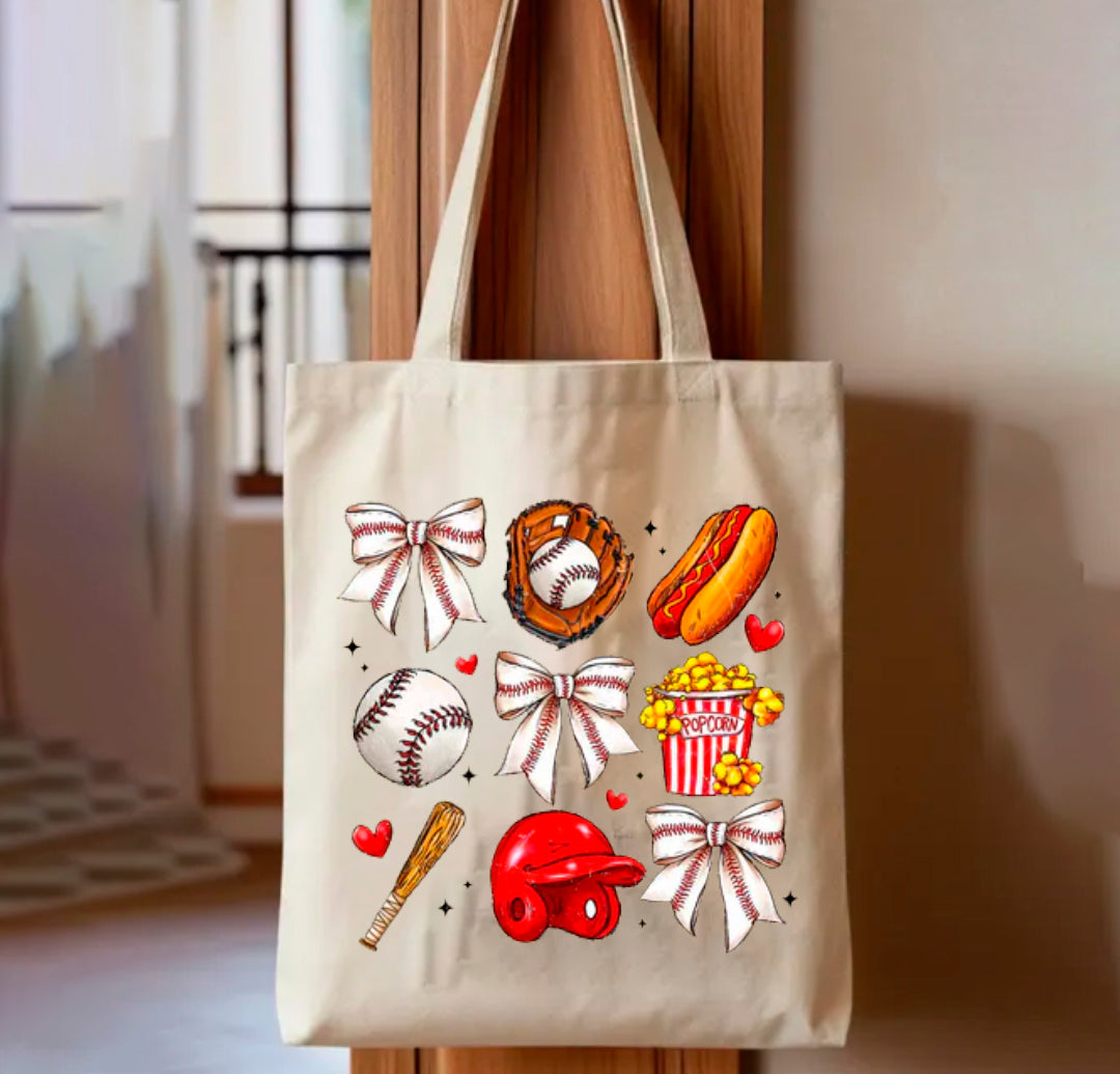 HOT DOG BASEBALL TOTEBAG