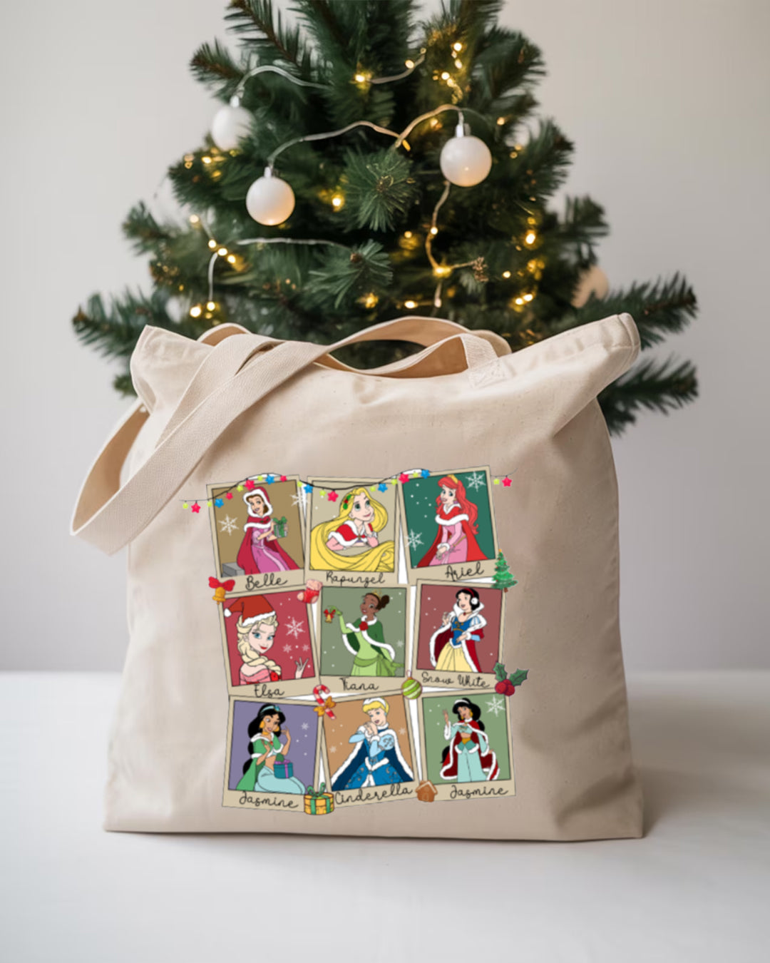 PRINCESS CHRISTMAS TOTE BAG