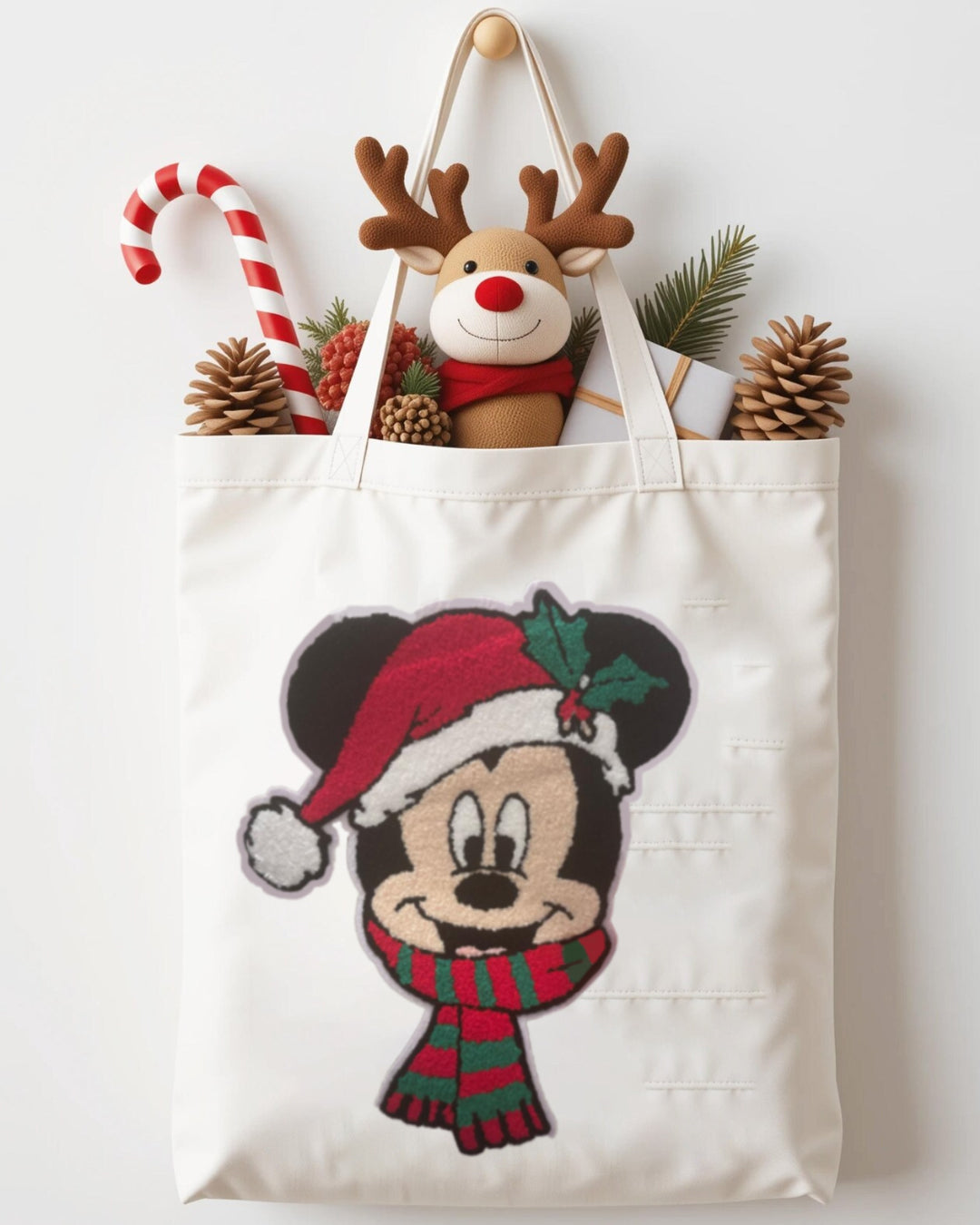 MK XMAS PATCH TOTE BAG