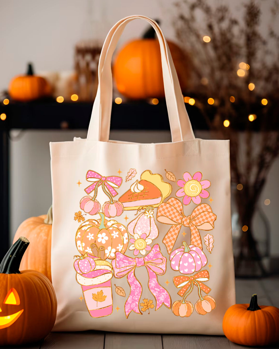 PUMPKIN PINK TOTE BAG