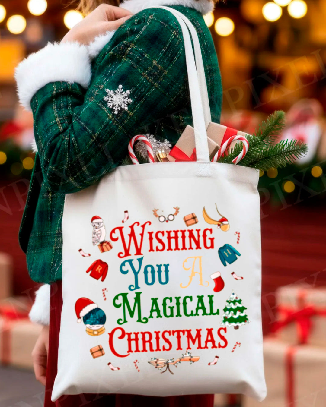 COOKIEWISHING XMAS TOTE BAG