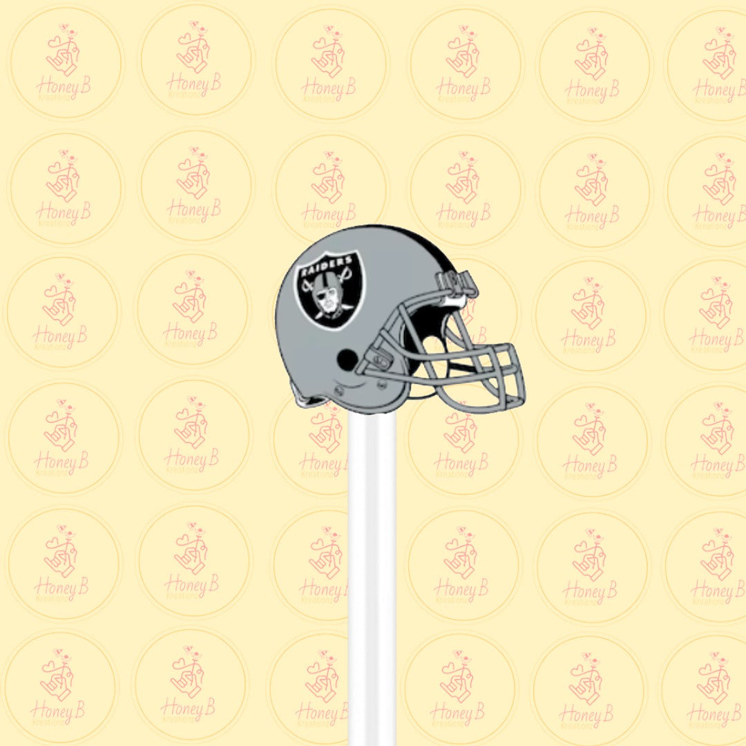 GREY BASEBALL STRAW TOPPER