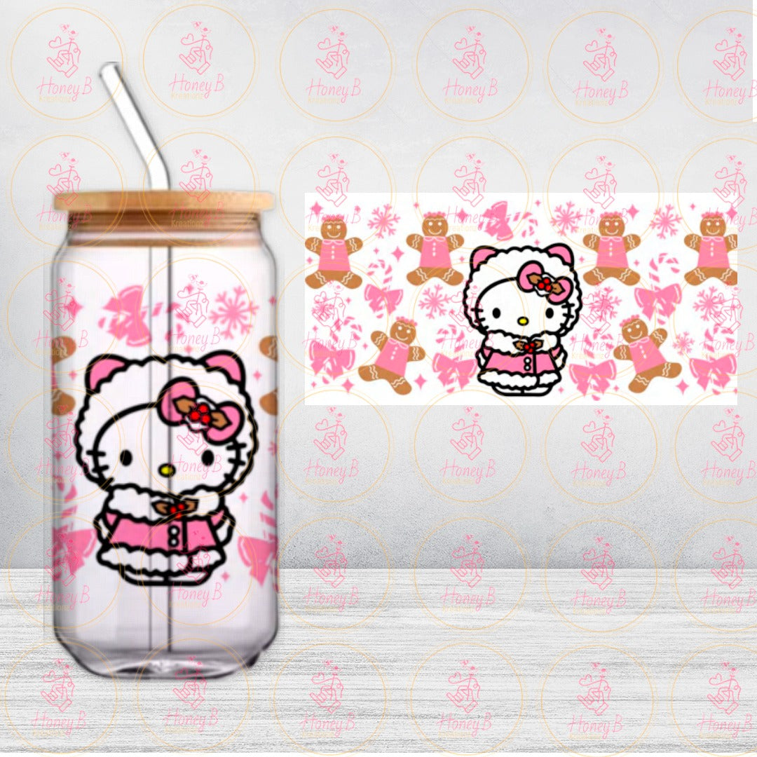 PINK KITTY CHRISTMAS UVDTF