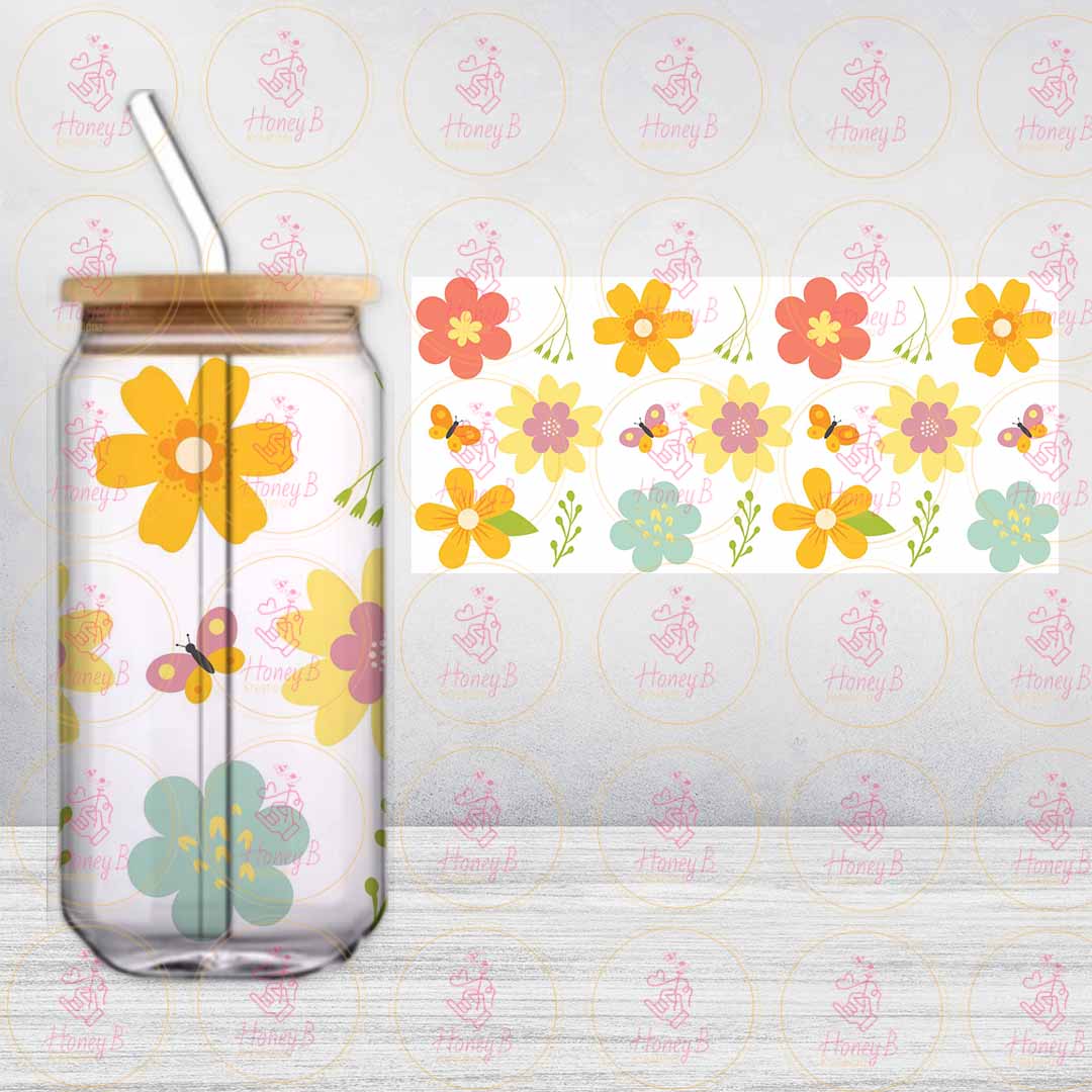 FLOWERS & BUTTERFLY UVDTF