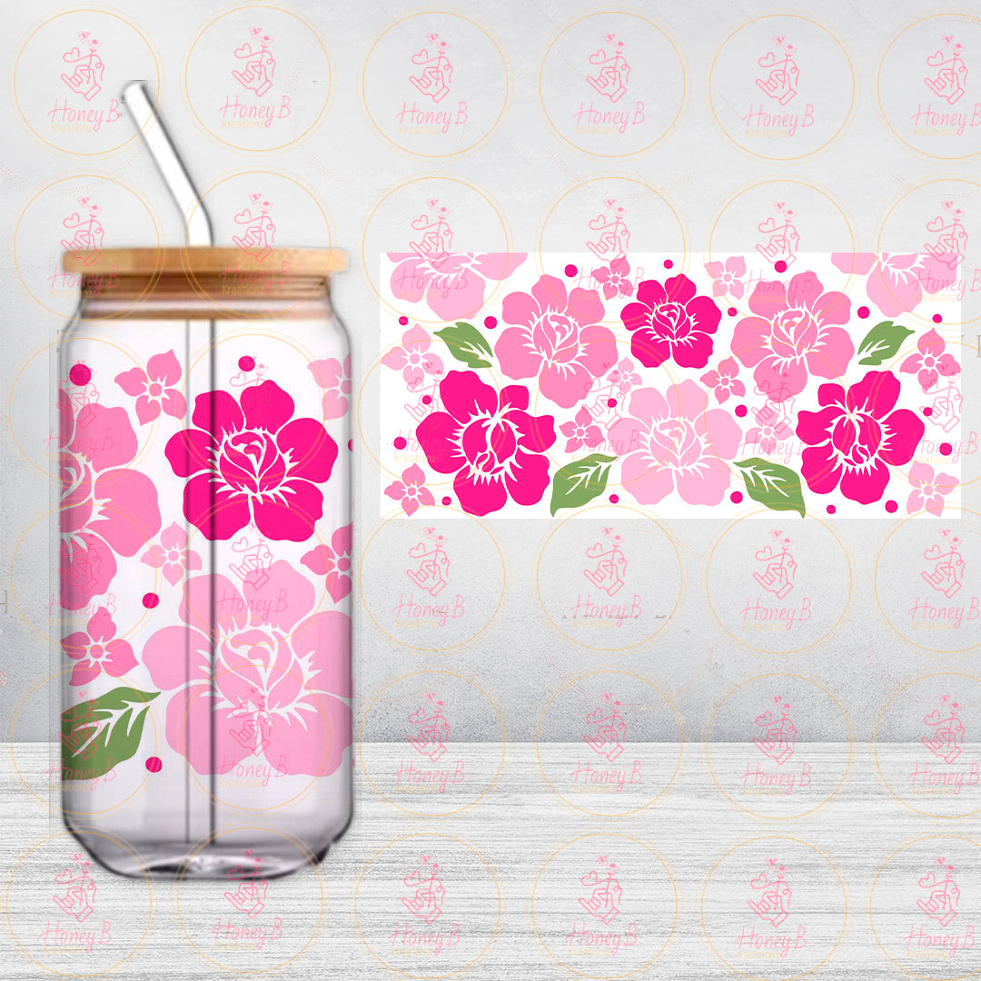 FLOWERS PINK 2 UVDTF