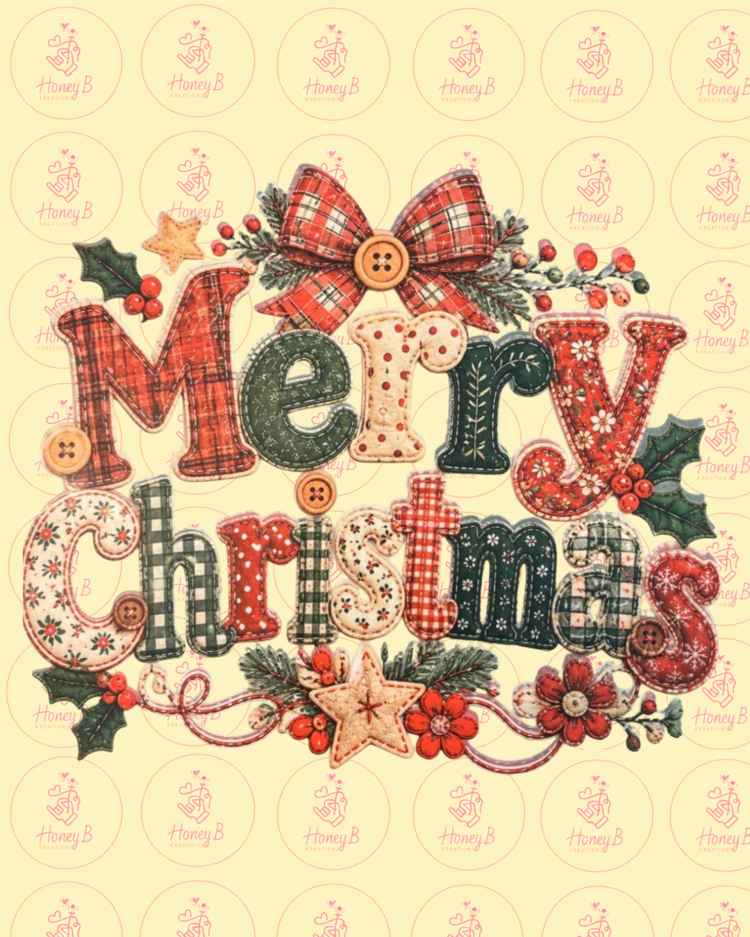 MERRY CHRISTMAS BUTTONS DTF