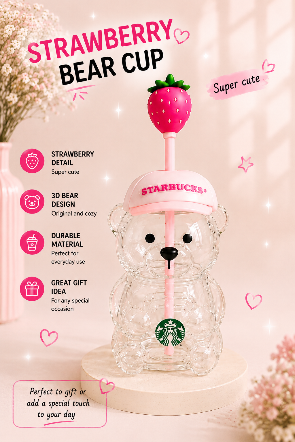 STRAWBERRY STRBCKS BEAR