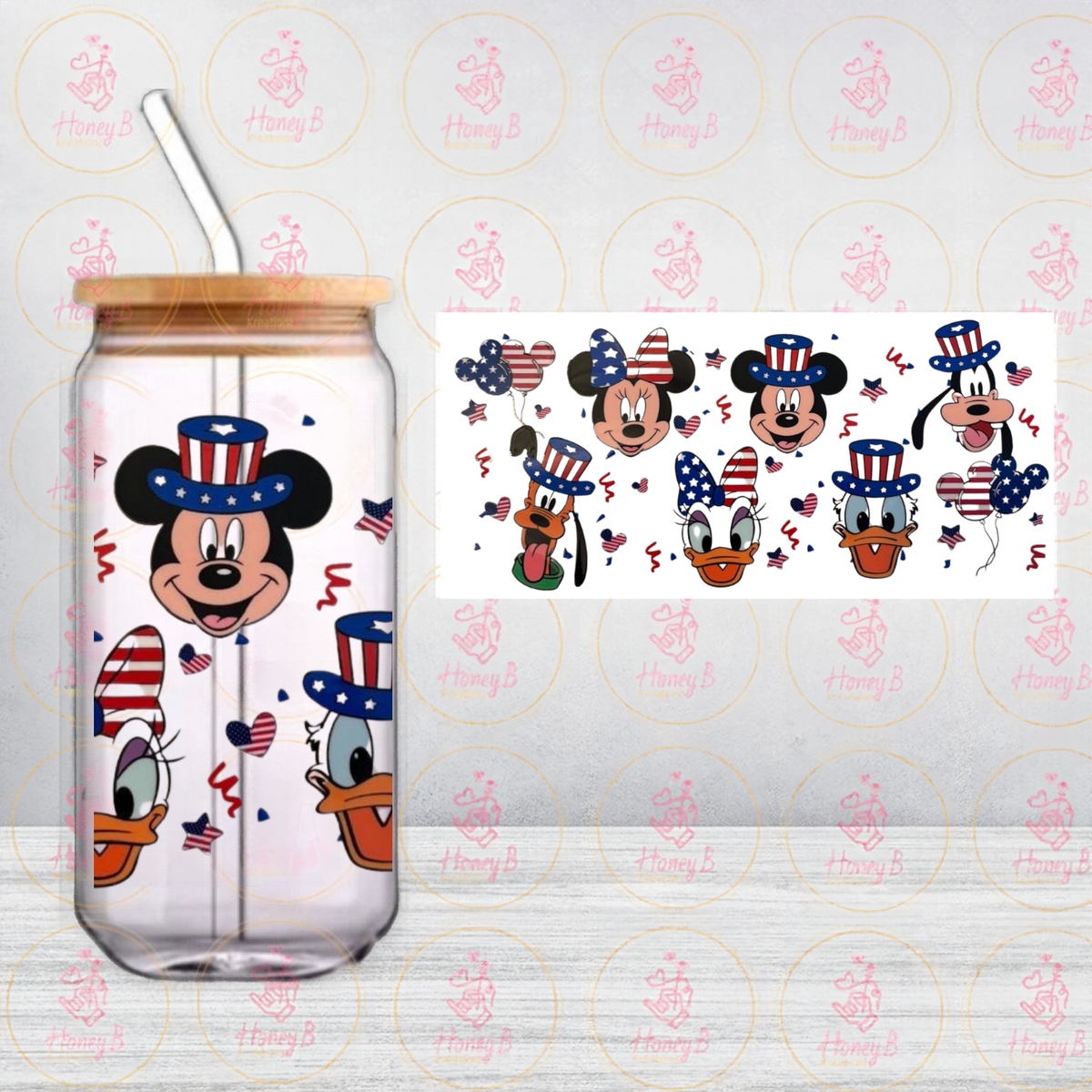 MK AND FRIENDS PATRIOT UVDTF