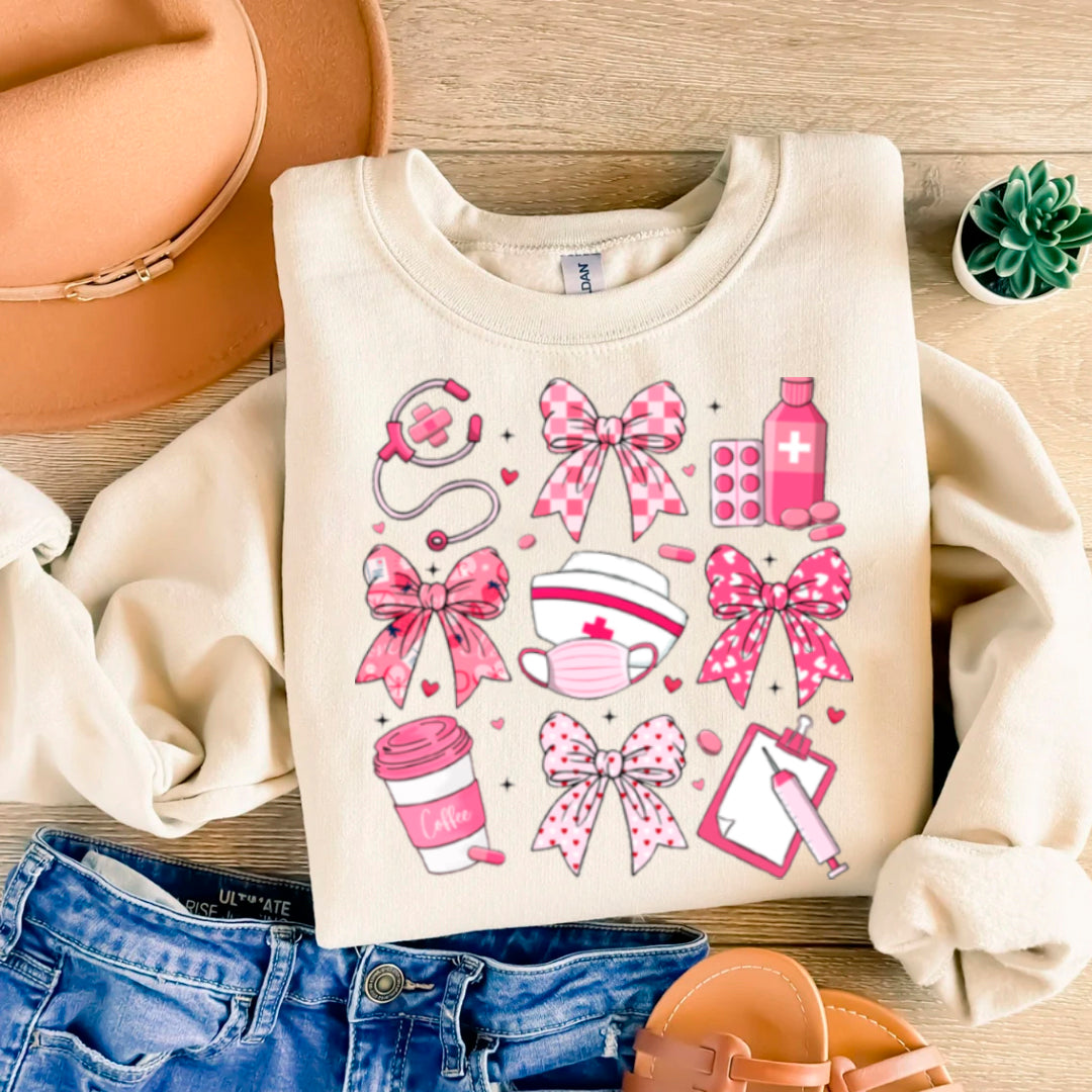 PINK NURSE SWEATER