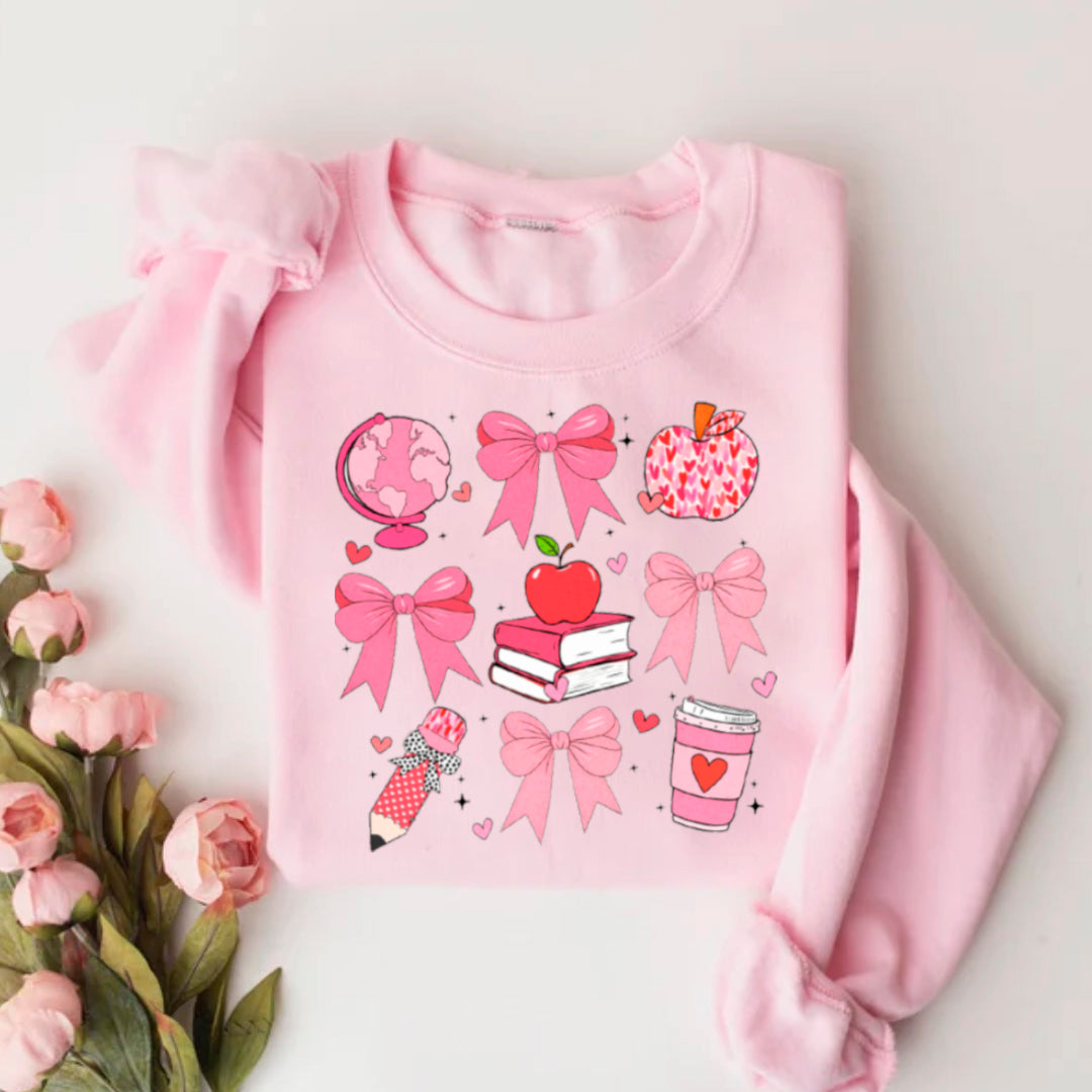 PINK TEACHER SWEATER