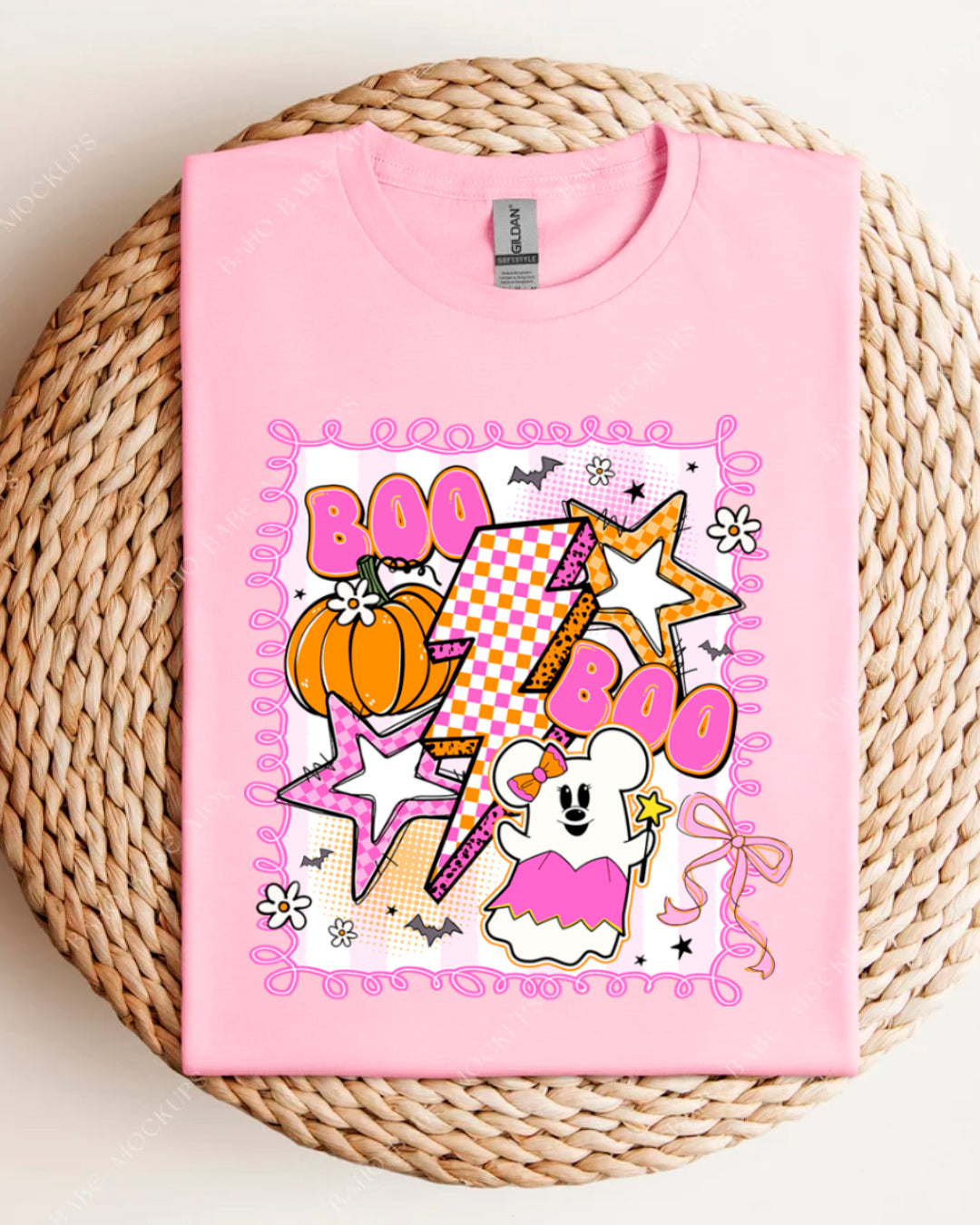 MN SPOOKY PINK SHIRT