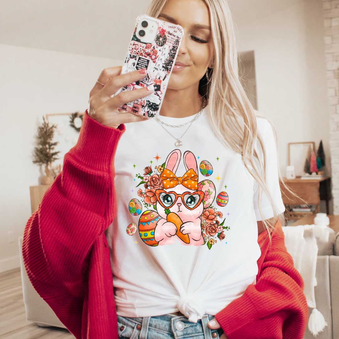 PINK BUNNY EASTER SHIRT