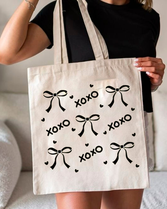 XOXO BLACK TOTE BAGS