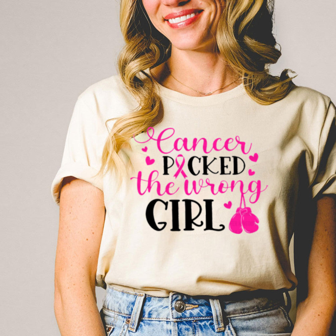 CANCER POCKED THEP WRONG GIRL SHIRT