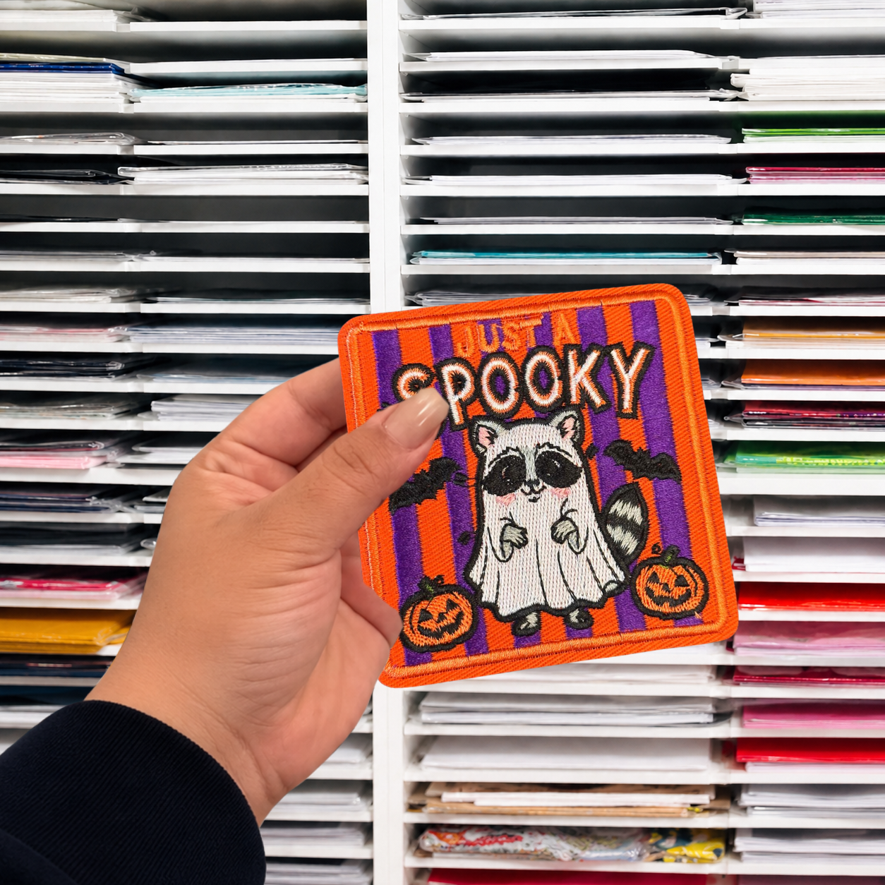 SPOOKY CAT IRON ON PATCH