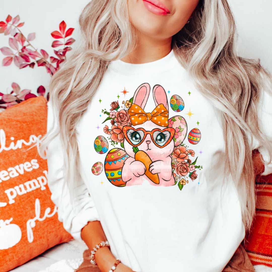 PINK BUNNY EASTER SWEATER