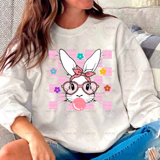 BUNNY CHEWING GUM EASTER SWEATER