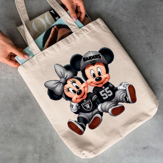 BLACK FAN MOUSE TOTEBAG
