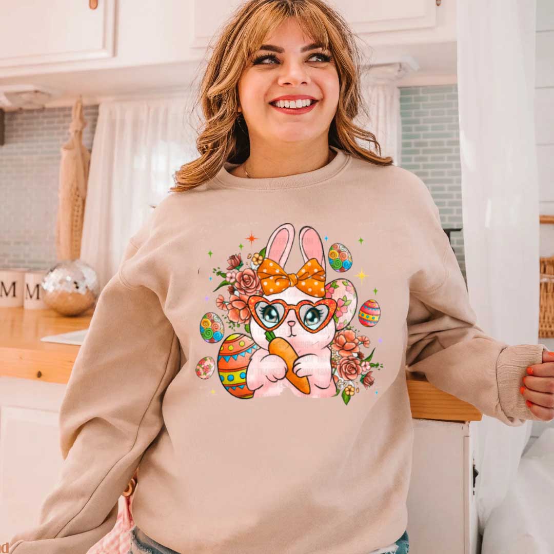 PINK BUNNY EASTER SWEATER