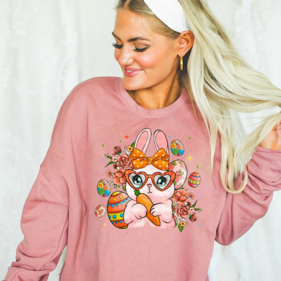 PINK BUNNY EASTER SWEATER