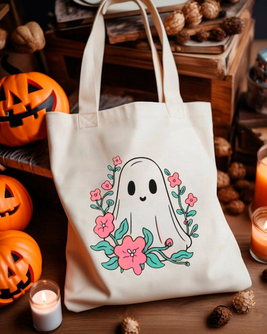 GHOST FLOWERS TOTE BAG