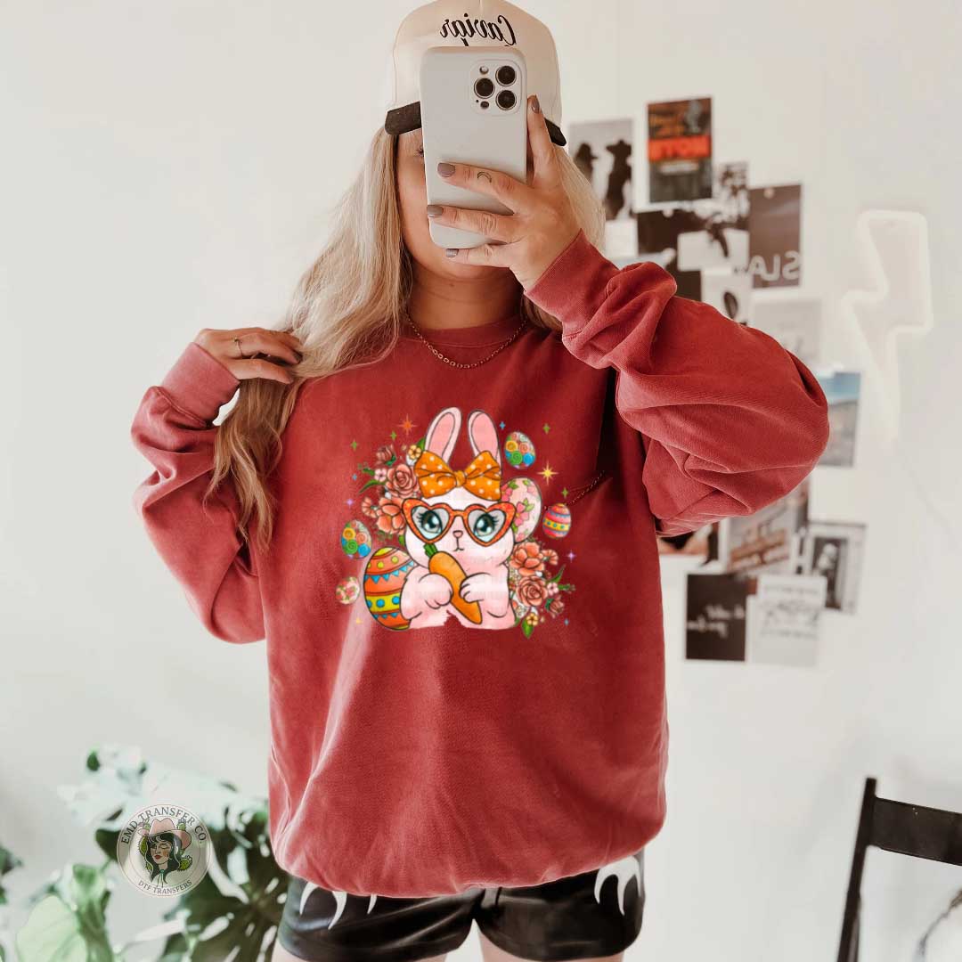 PINK BUNNY EASTER SWEATER