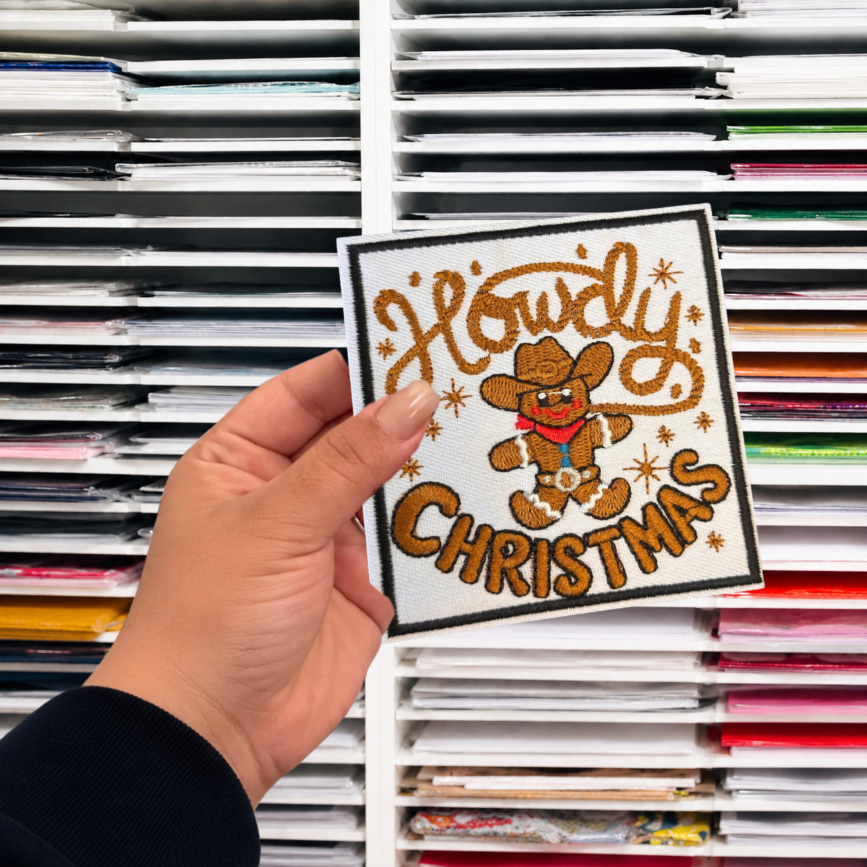 HOWDY CHRISTMAS IRON ON PATCH