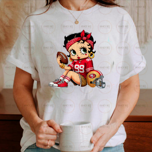 RED FOOTBALL BTTY SHIRTS