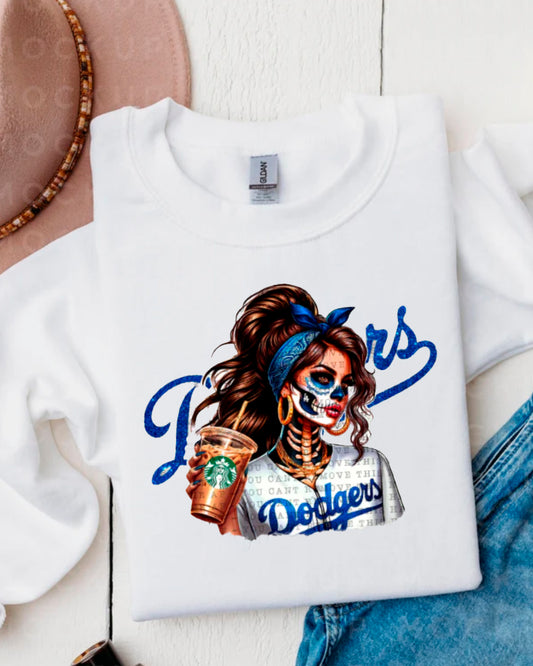 GIRL MX FAN BASEBALL BLUE SWEATER