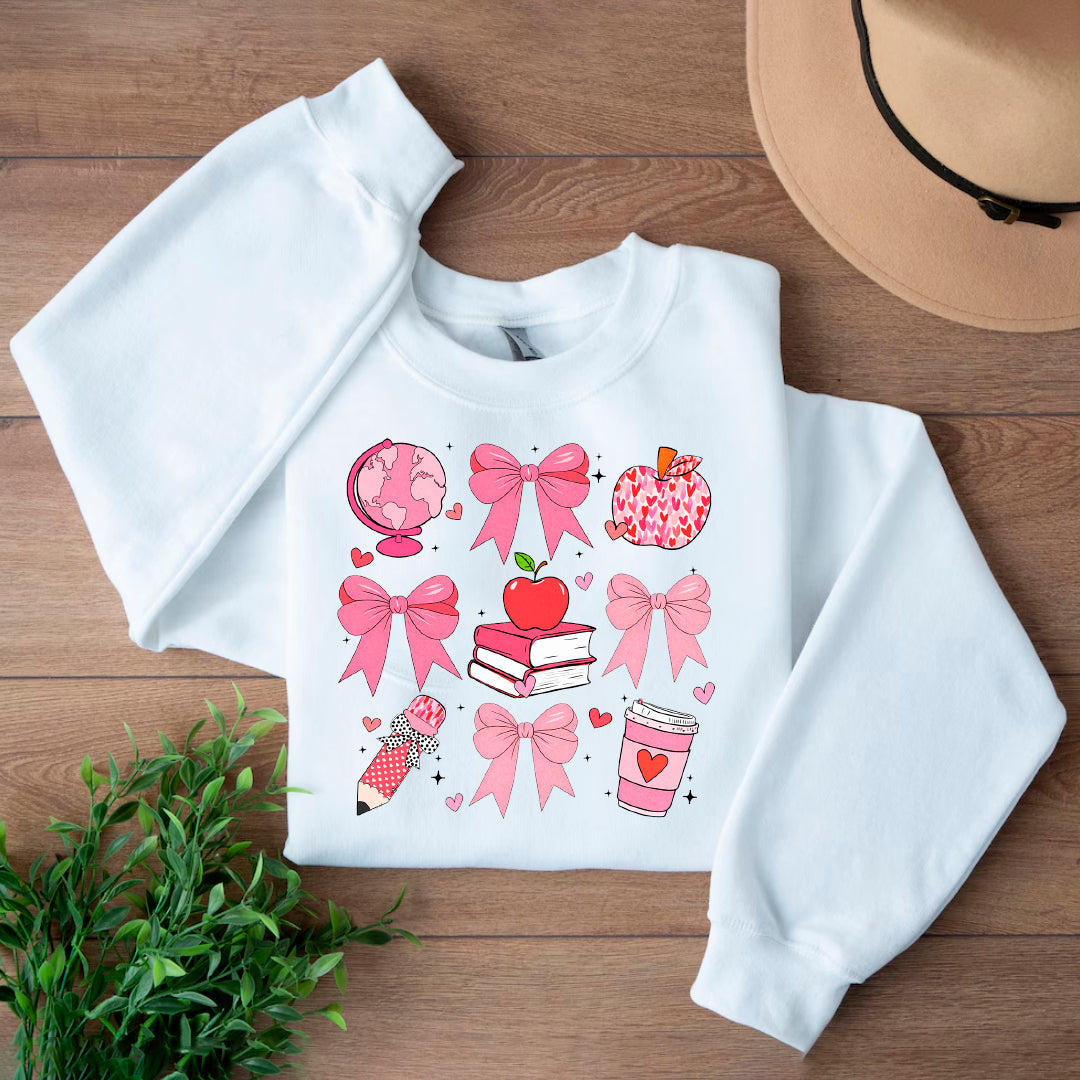 PINK TEACHER SWEATER