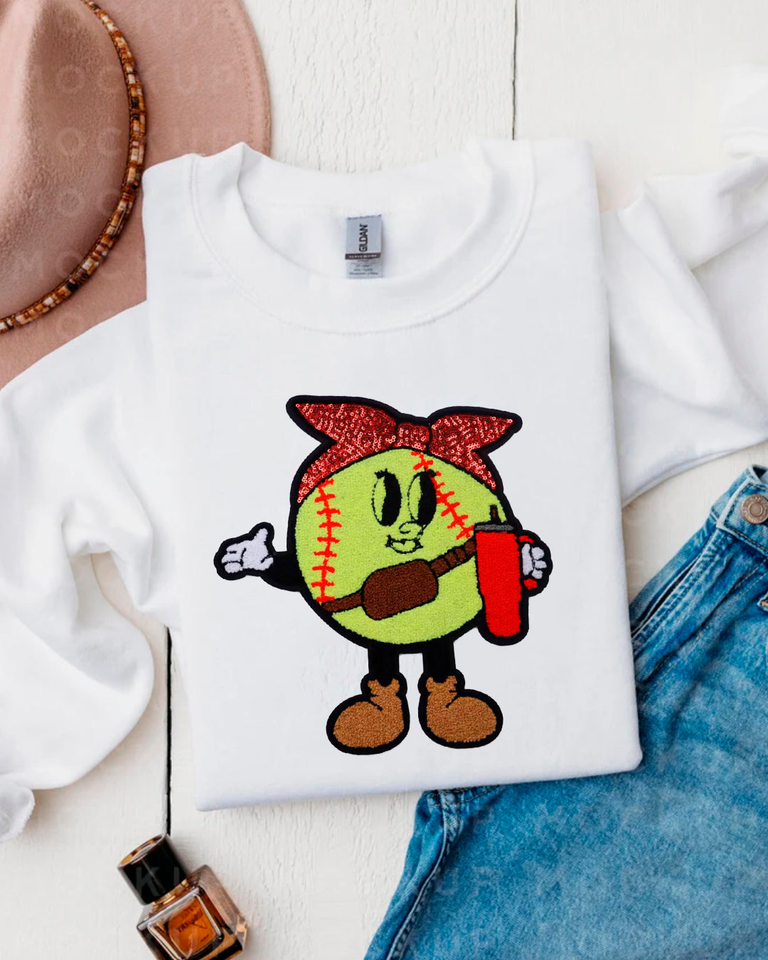 BASEBALL BALL PATCH SWEATER